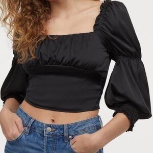 *NEW* H&M Satin Princess Style Crop Top